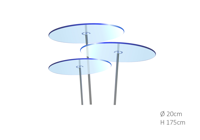 3 stuks! Zonnevangers Blauw groot 175x20 cm Cazador Del Sol - Cazador del sol - thumbnail