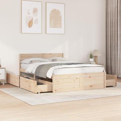Bedframe zonder matras massief grenenhout 120x190 cm Bedframe zonder matras massief grenenhout 120x190 cm