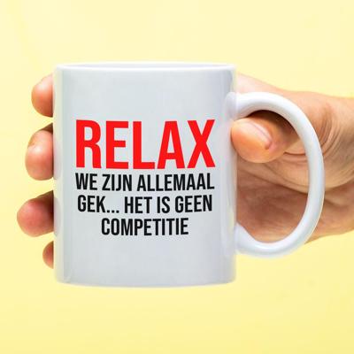 Mok Relax we zijn allemaal gek