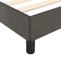 Bedframe met hoofdeinde fluweel donkergrijs 140x190 cm - thumbnail