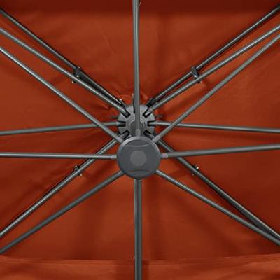 VidaXL Zweefparasol met dubbel dak 400x300 cm terracottakleurig