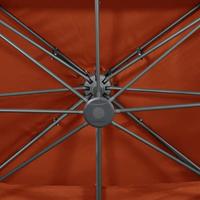 Zweefparasol met dubbel dak 400x300 cm terracottakleurig - thumbnail