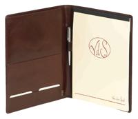 Schrijfmap van der Spek A4 buffelleer bruin - thumbnail