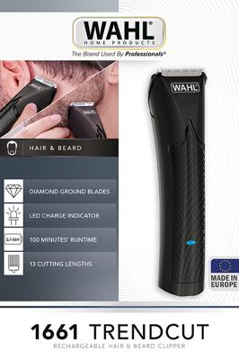 Wahl 1661 Trendcut baardtrimmer Zwart Wahl 1661 Trendcut baardtrimmer Zwart