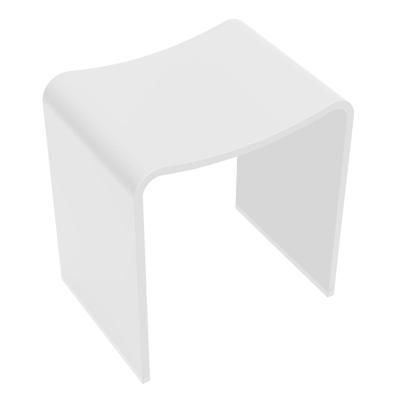 Badkamer Kruk Wiesbaden Solid Surface 40x30x42,5 cm Mat Wit