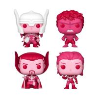 Marvel Classic Funko Pocket Pop Vinyl 4-Pack: Thor / Hulk / Dr. Strange / Captain Marvel (Valentines Day) - thumbnail