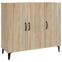 Dressoir 90x34x80 cm bewerkt hout sonoma eikenkleurig - thumbnail