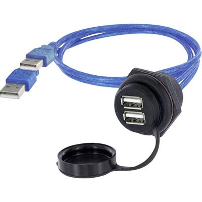 encitech 1310-1035-02 1310-1035-02 2x USB 2.0-bus A Chassisbus, inbouw M30 1 stuk(s)