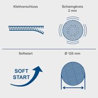 Scheppach Excentrische Accu schuurmachine 20V C-OBS125-X - 5909240900 - thumbnail