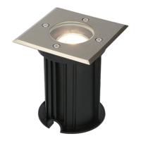 Ramsay LED Grondspot Vierkant - Dimbaar - GU10 - 6500K daglicht wit - 4 Watt 345 Lumen - Tuinspot - RVS - IP67 waterdicht - Overrijdbaar voor de Oprit, Tuin en Terras - thumbnail
