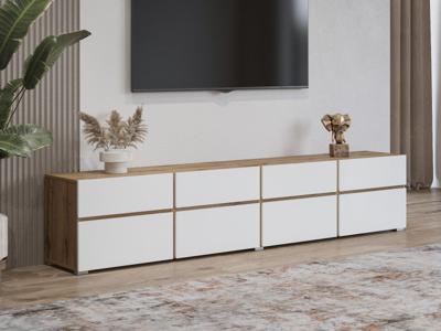 Tv-meubel CROSSAIR 4 klapdeuren 4 lades wit/wotan eik Tv-meubel CROSSAIR 4 klapdeuren 4 lades wit/wotan eik
