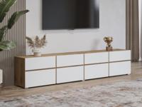 Tv-meubel CROSSAIR 4 klapdeuren 4 lades wit/wotan eik - thumbnail