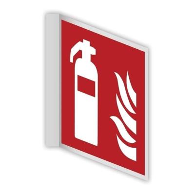 Brandblusser haaks bord - 150 x 150 mm - lichtgevend