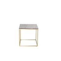 Fjôrd - Sidetable Grijs|Goud 50cm - Marmer - Estelle - thumbnail