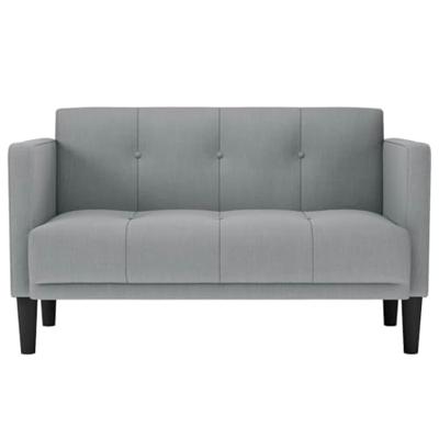 Loveseat Bank Lichtgrijs 111 cm Stof Loveseat Bank Lichtgrijs 111 cm Stof