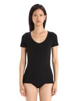 Icebreaker Siren SS Sweetheart Thermoshirt Dames Black S - thumbnail