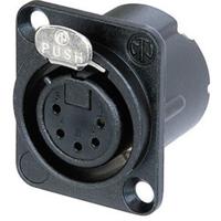 Neutrik NC5FD-LX-B XLR-connector Flensbus, contacten recht Aantal polen: 5 Zwart 1 stuk(s) - thumbnail