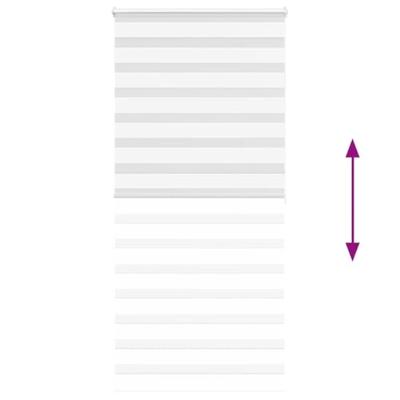 VidaXL Zebra rolgordijn 100x200 cm stofbreedte 95,9 cm polyester wit