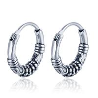 Mendes Oorbellen RVS zilverkleurig - Gedraaide Schakel Hoop - thumbnail