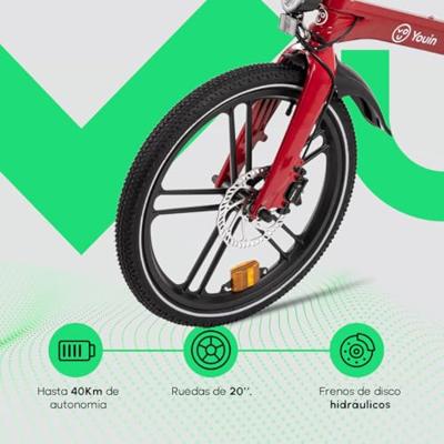 Elektrische Fiets Youin BK1350R MARBELLA Rood 250 W 20" Elektrische Fiets Youin BK1350R MARBELLA Rood 250 W 20"