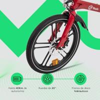 Elektrische Fiets Youin BK1350R MARBELLA Rood 250 W 20" - thumbnail