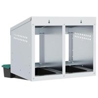 Kippennestkast 2 compartimenten wandmontage gegalvaniseerd staal - thumbnail