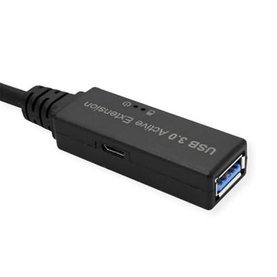 ROLINE USB 3.2 Gen 1 Active Repeater-kabel, Type A - C, zwart, 5 m