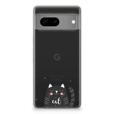 Google Pixel 7 Telefoonhoesje met Naam Cat Good Day Google Pixel 7 Telefoonhoesje met Naam Cat Good Day