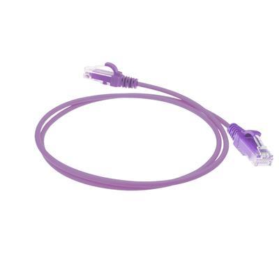 ACT DC9301 LSZH U/UTP CAT6 Datacenter Slimline Patchkabel Snagless | RJ45 connectoren | Paars | 1 meter