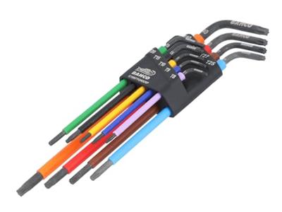 Bahco Torx sleutelset T8 - T40 Stiftsleutels, TORX®, lang, gefosfateerd, gekleurd, metrisch - 9-delig - C1997TORX/9P - thumbnail