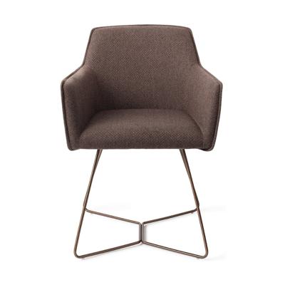 Jesper Home Eetkamerstoel 'Hofu' Beehive Rose Gold, kleur Potters Clay