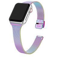 Milanese slim fit bandje - Multicolor - Geschikt voor Apple Watch 44mm / 45mm / 46mm / 49mm - thumbnail