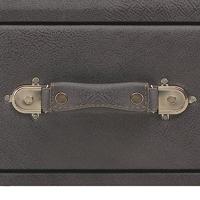 Salontafel 80x40x46 cm kunstleer grijs - thumbnail