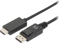 Digitus AK-340303-030-S DisplayPort-kabel DisplayPort / HDMI Adapterkabel DisplayPort-stekker, HDMI-A-stekker 3.00 m Zwart Afgeschermd (drievoudig) - thumbnail