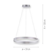 Paul Neuhaus Smart hanglampQ-Vito Ø 59cm grijs - 8411-55 - thumbnail