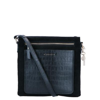 LouLou Essentials Crossbody Classy croco black Damestas LouLou Essentials Crossbody Classy croco black Damestas