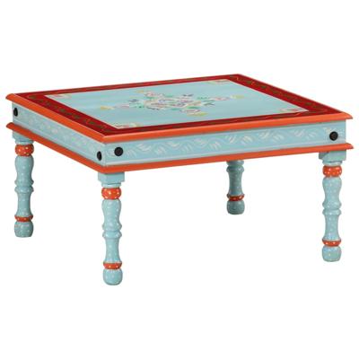 Salontafel handbeschilderd massief mangohout blauw