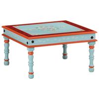 Salontafel handbeschilderd massief mangohout blauw - thumbnail