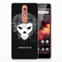 Silicone Back Case Nokia 5.1 (2018) Skull Hair - thumbnail