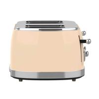 SOGO Human Technology Broodrooster voor 4 sneden Controlelampje, Toastfunctie Beige, Metallic - thumbnail