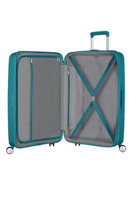 American Tourister trolley Soundbox Spinner 67 cm. Expandable donkergroen