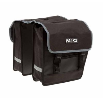 Falkx electra tas dubbel zwart 26l