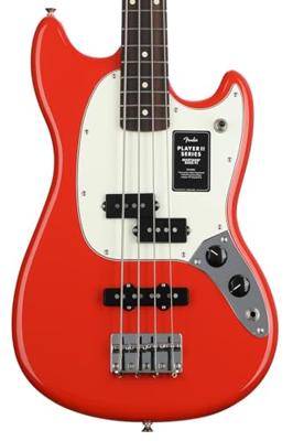 Fender Player II Mustang Bass PJ RW Coral Red elektrische basgitaar