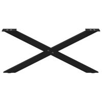 Salontafelpoten 2 st X-vormig 70x(30-31) cm staal zwart - thumbnail