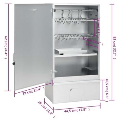 VidaXL Bbq-rookoven met koude rookgenerator gegalvaniseerd staal