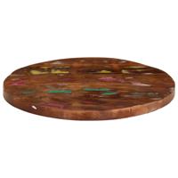 Tafelblad rond 40x1,5 cm massief gerecycled hout - thumbnail