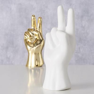Boltze Home Beeld hand h19cm goud of wit