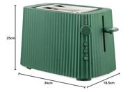 Alessi Broodrooster Plissé - 6 standen - Groen - Michele de Lucchi - MDL08 GR - thumbnail