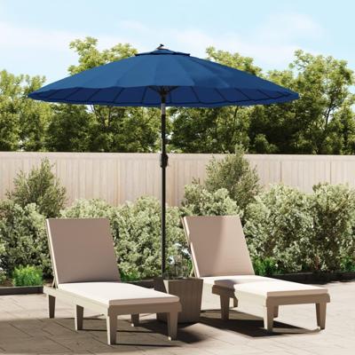 Parasol met aluminium paal 270 cm azuurblauw
