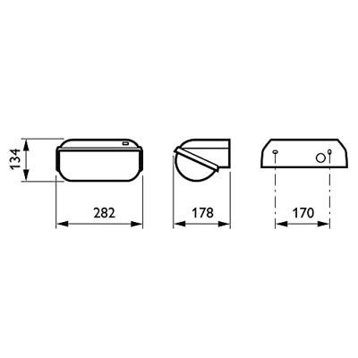 Philips beveiligingslamp LED 18W met schemerschakelaar zwart BWC120 LED Philips beveiligingslamp LED 18W met schemerschakelaar zwart BWC120 LED